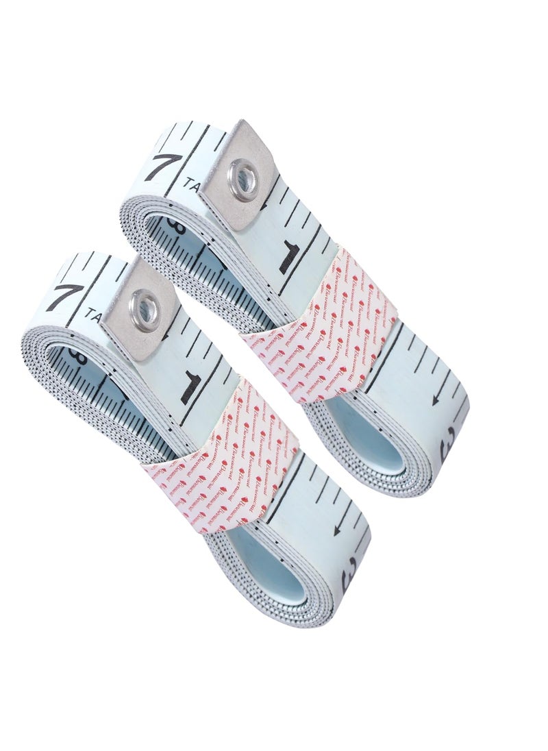 Bureaucrat Bureaucrat Measuring Tape Body Measurement Inch Tape 60 Inches150 CMs Double Side Rulers Fiberglass Flexible PortableSewing Dress Making Tailors Tape White Pack of 2 