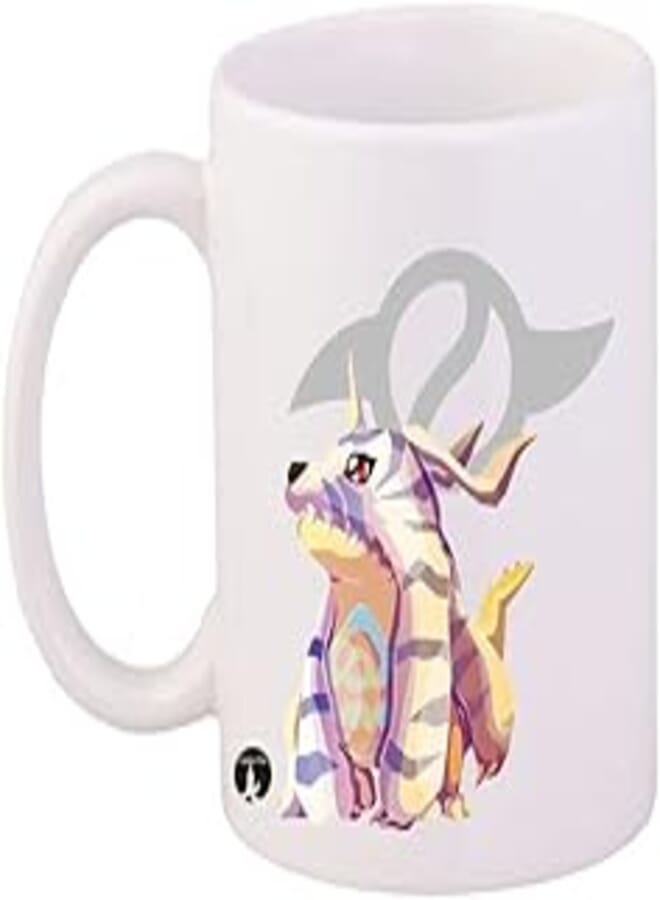 RYN RYN PRINTED/Anime/Digiimon/Mug White Yellow Brown 11ounce
