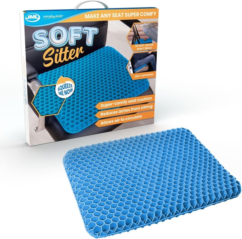 JML Soft Sitter Blue Honeycomb Gel Cushion - Image 1