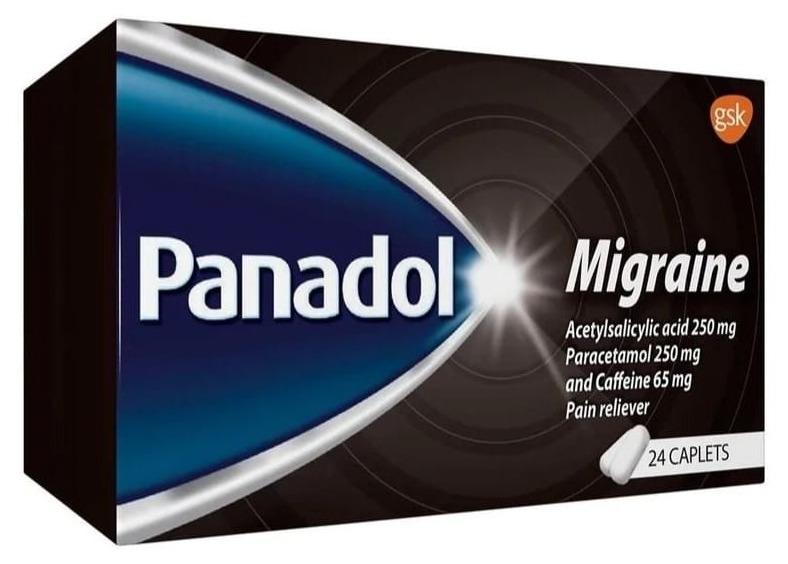 بانادول الصداع النصفي الإغاثة أقراص 24 (سريع المفعول الصداع والصداع النصفي لتخفيف الآلام) - Image 1