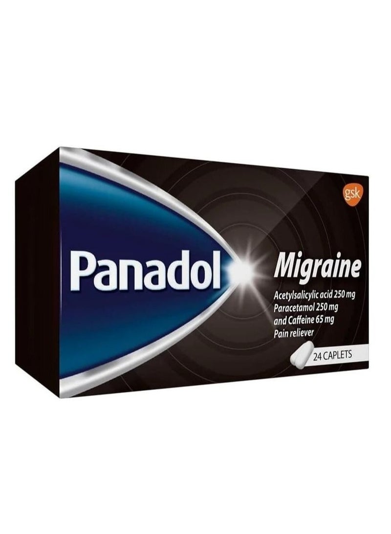 Panadol Migraine Relief Tablets 24’s (Fast Acting Headache & Migraine Pain Relief) - Image 1