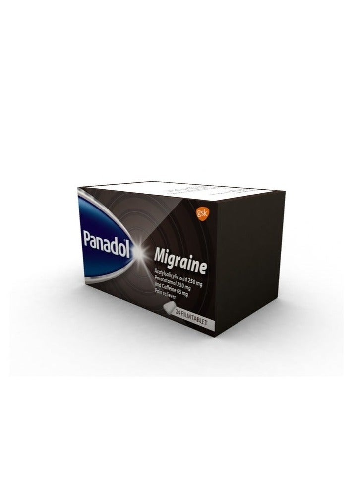 Panadol Migraine Relief Tablets 24’s (Fast Acting Headache & Migraine Pain Relief) - Image 2