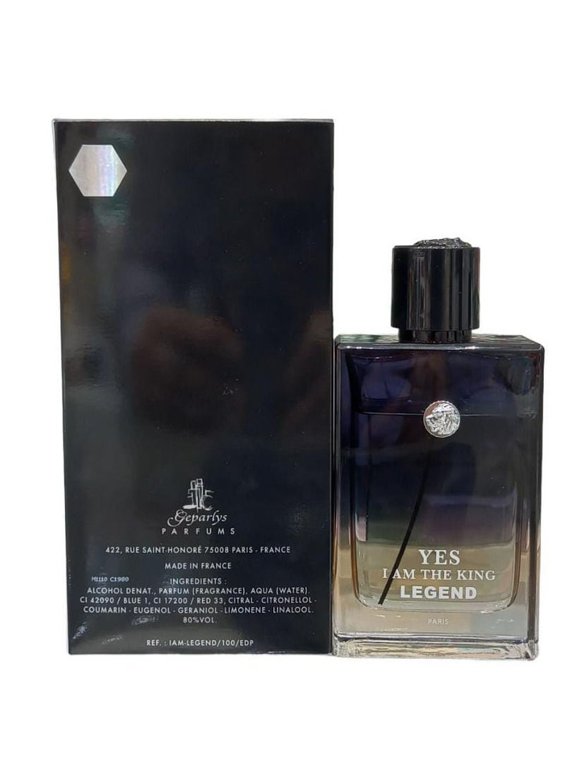 Geparlys - Yes I am The King Legend Perfume For Men 100ml Eau de Parfum - Image 1