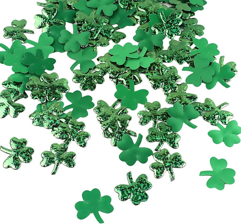 100 Pcs Shamrock Patches, Fabric DIY Accessories for Headwear and Clothing, Christmas and St Patrick's Day Decorations - Image 1