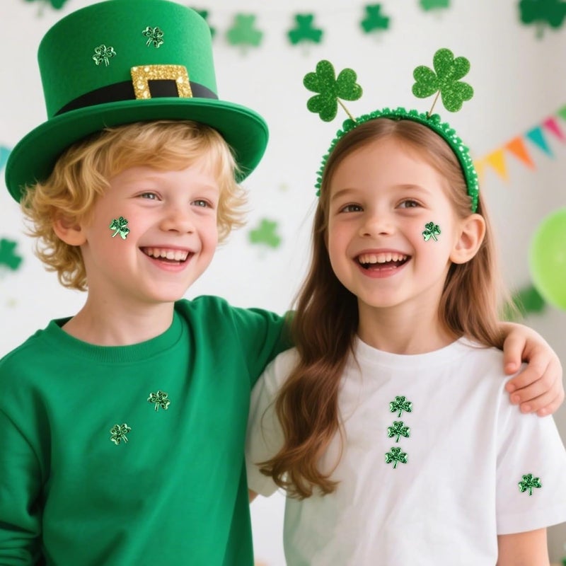 100 Pcs Shamrock Patches, Fabric DIY Accessories for Headwear and Clothing, Christmas and St Patrick's Day Decorations - Image 3