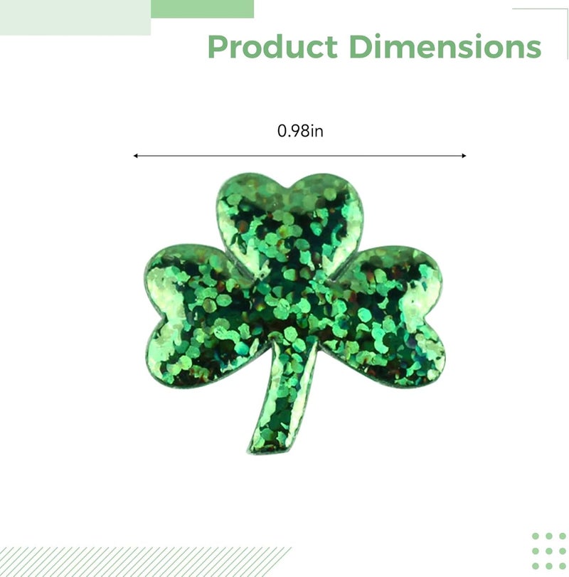 100 Pcs Shamrock Patches, Fabric DIY Accessories for Headwear and Clothing, Christmas and St Patrick's Day Decorations - Image 4