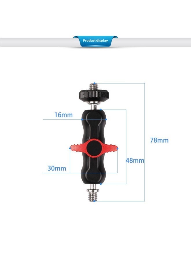 Generic Double Ball Head Universal Bracket SLR Camera Monitor Magic Handle Strange Hand Hot Boot Bracket Pea Clip Strange Hand-Color:Small Pea Clip Holder - Image 1