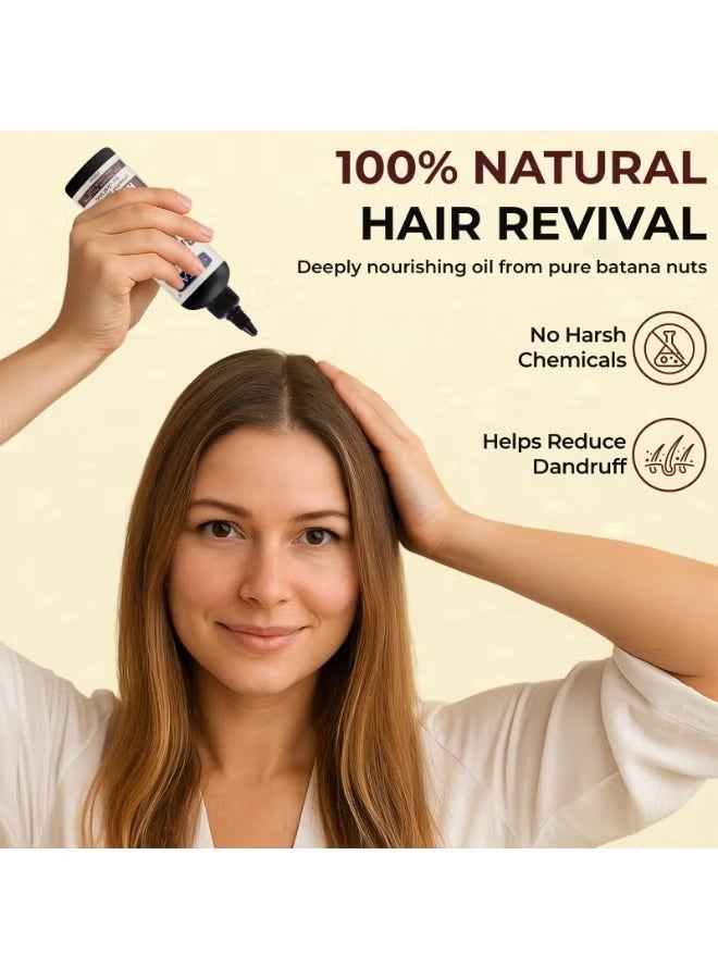Star Batana Hair Oil 250ml - Leave In Treatment for Hair Growth & Repair - Strengthens Roots, Reduces Breakage, Restores Shine & Moisture - Lightweight Formula for Men & Women - Image 2