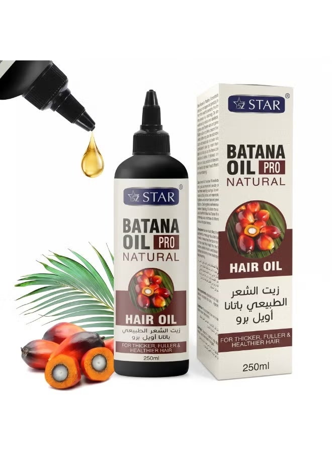 Star Batana Hair Oil 250ml - Leave In Treatment for Hair Growth & Repair - Strengthens Roots, Reduces Breakage, Restores Shine & Moisture - Lightweight Formula for Men & Women - Image 1