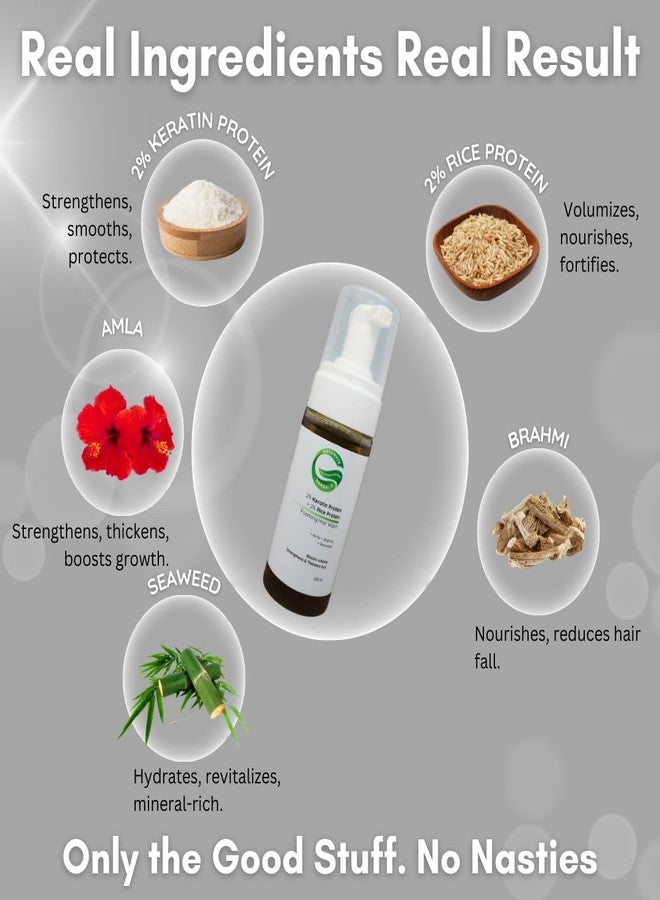 Greenviv Rice Protein Foaming Hair Wash for Volume & Thickness | with Keratin, Amla & Brahmi | Boosts Volume, Strengthens Roots & Improves Hair Density | Sulfate-Free | 125 ml - Image 5