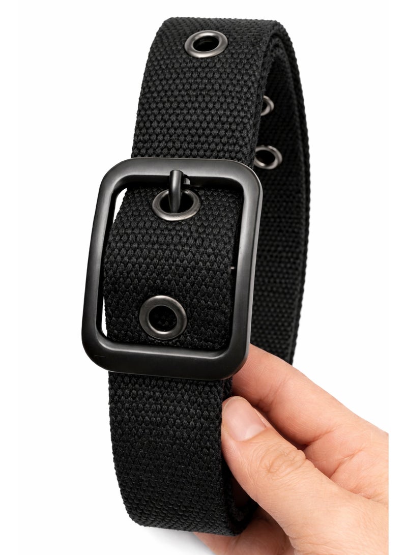 Men's high-quality canvas belt with a durable metal buckle – a practical casual belt for everyday use and work - Image 1