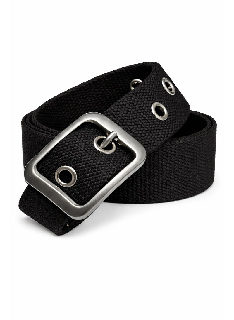 Men's high-quality canvas belt with a durable metal buckle – a practical casual belt for everyday use and work - Image 2