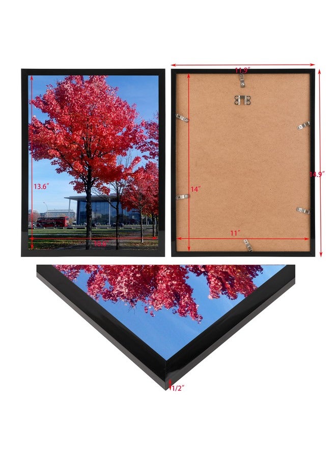 Medog - Medog 11x14 Picture Frame Black, Display Pictures 11x14 Gallery Frame, Wall Hanging Photo Frame Document Certificate Picture Frame, Black, 1 Pack - Image 1