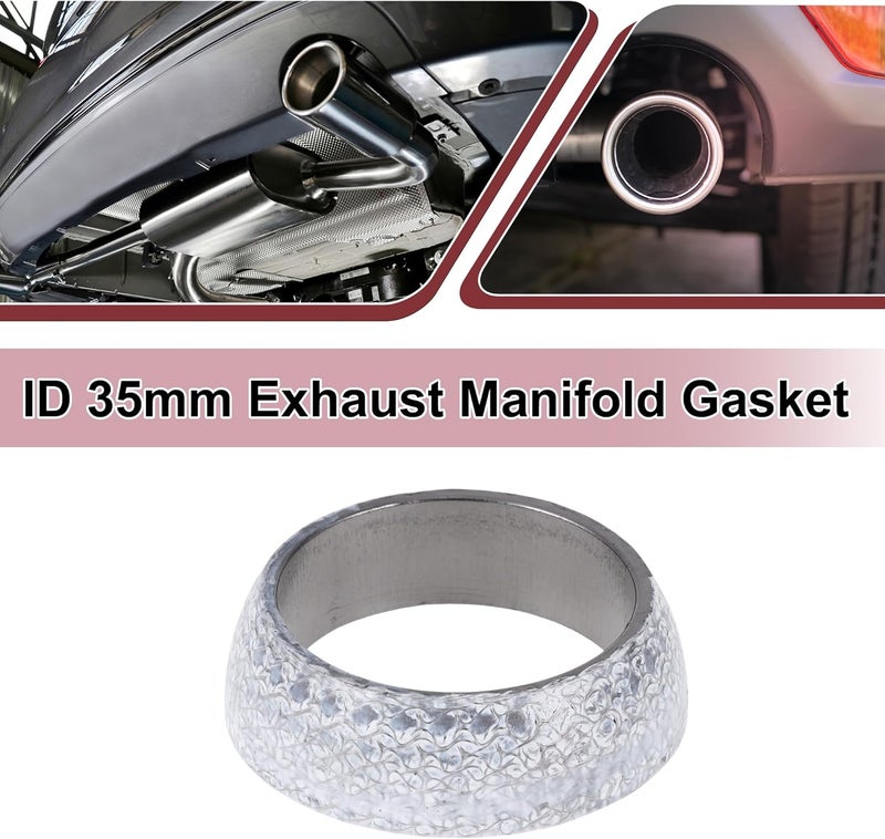 REPAIROCK ID 35mm Exhaust Manifold Gasket Prevent Leak Noise Exhaust Donut Gasket Muffler Ring Exhaust Flange Gasket for Car SUV Truck RV Graphite - Image 2