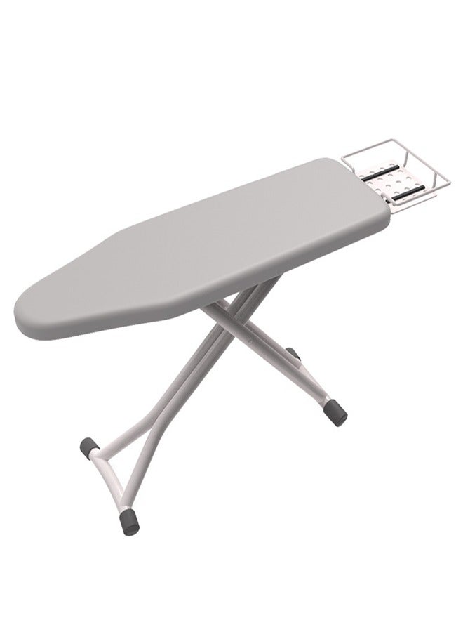 دي إم جي تك لوح الكي غطاء مقاوم للحرارة لوح الكي ارتفاع غير انزلاق قابل للضبط (31*86*110CM) رمادي، أبيض - Image 1