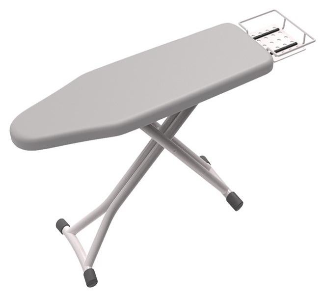 DMG TECH Ironing Board Heat Resistant Cover Ironing Board Non-Slip Folding Adjustable Height (31 * 86 * 110CM) Gray，White - Image 1