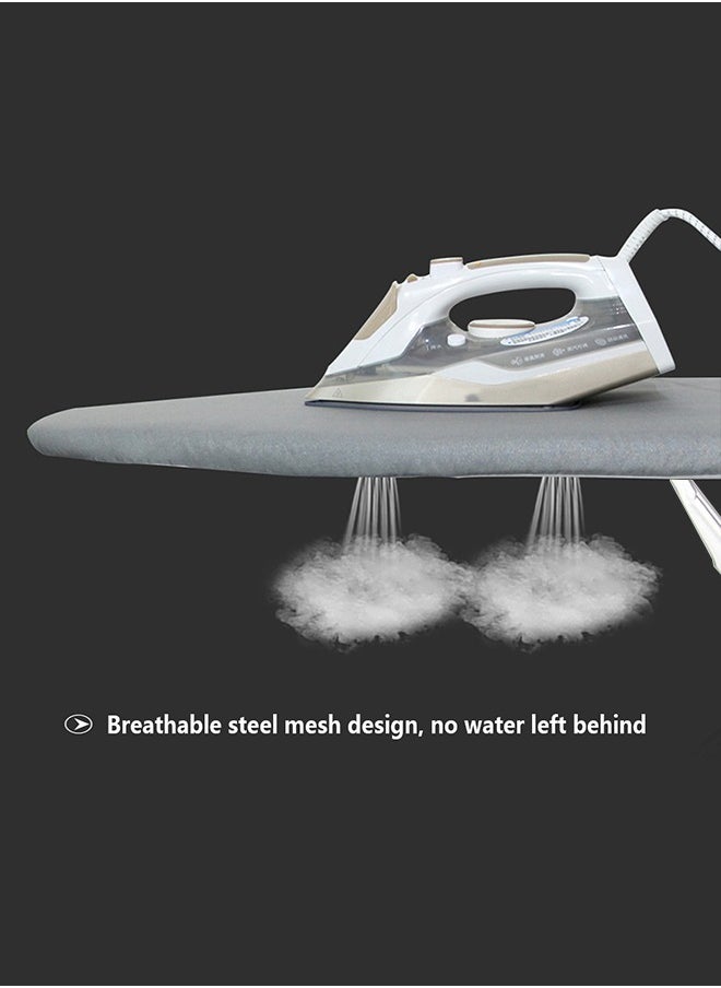 DMG TECH Ironing Board Heat Resistant Cover Ironing Board Non-Slip Folding Adjustable Height (31 * 86 * 110CM) Gray，White  - Image 5