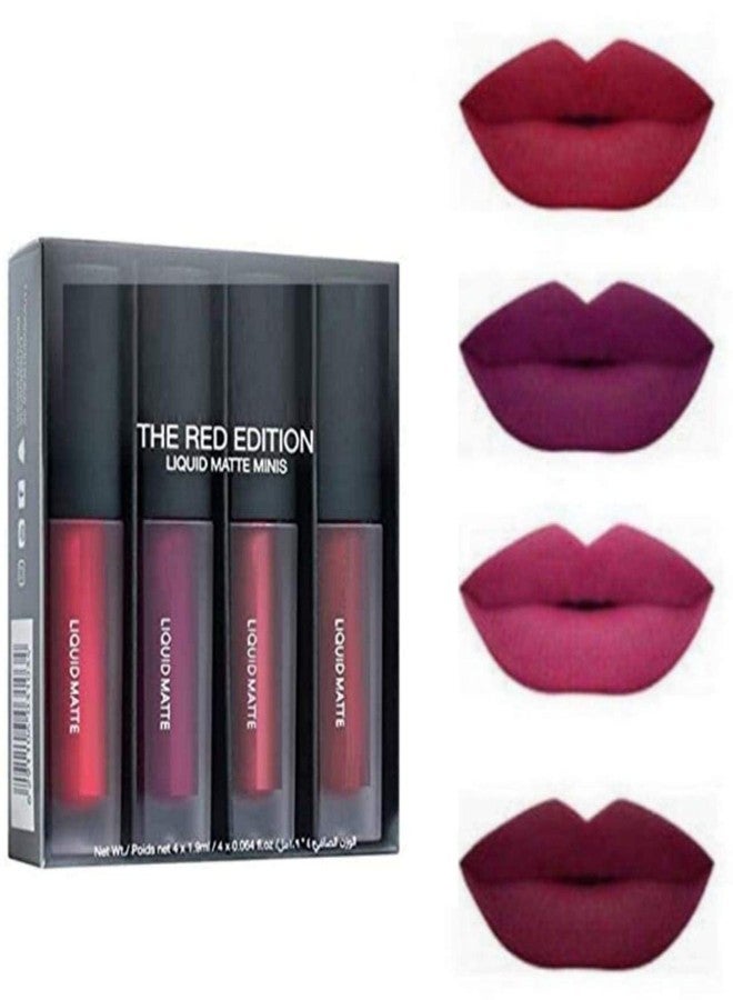 PROTYA Red Edition 4in1 Matte Lipsticks - (Pack of 4) - Image 1