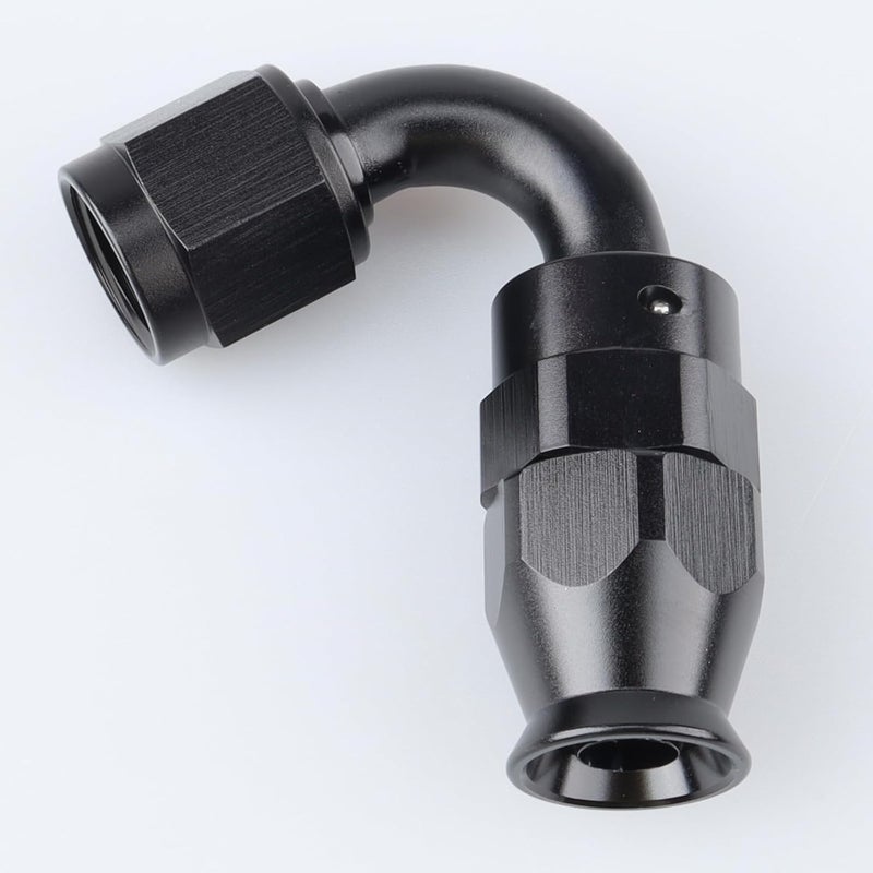 AC PERFORMANCE موصل خرطوم PTFE بزاوية 120 درجة -6 AN من الألمنيوم المصنوع بتقنية البيلت من AC PERFORMANCE - Image 1