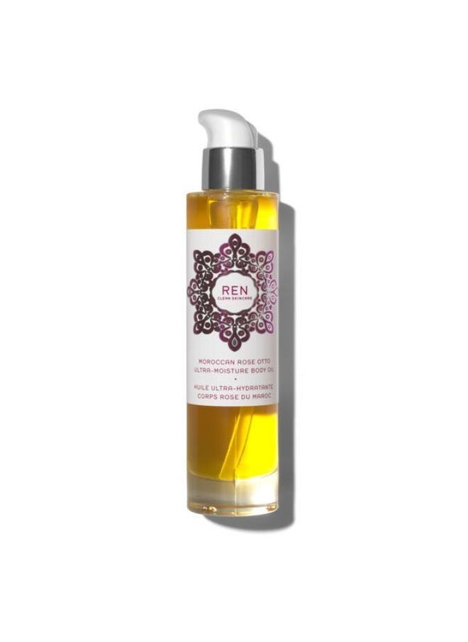 REN CLEAN SKINCARE - MOROCCAN ROSE OTTO ULTRA-MOISTURE BODY OIL  100ML - Image 1