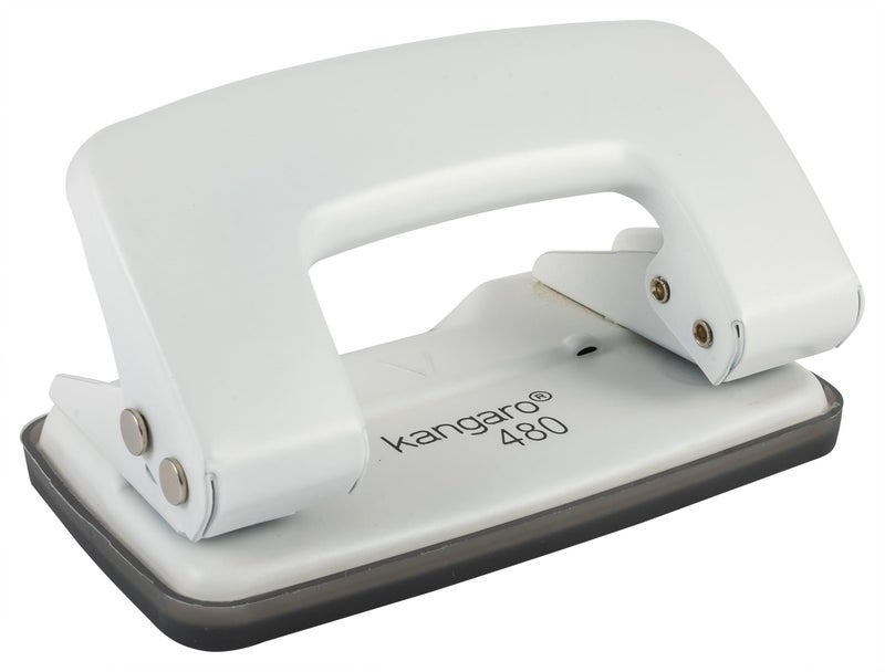 Kangaro Desk Essentials DP-480 2 Hole Heavy Duty Metal Paper Punch | Removable Chip Tray | 12 Sheets Capacity | Office Essentials | Pack of 1 | Color May Vary - Image 2
