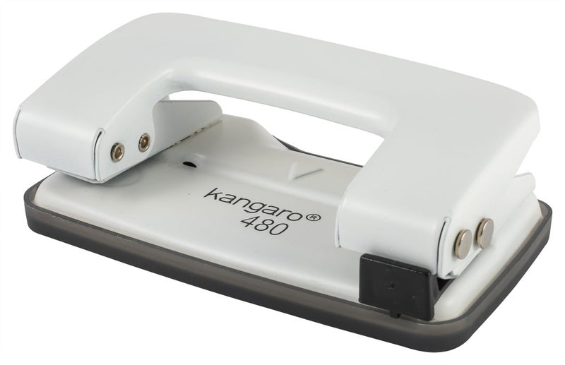 Kangaro Desk Essentials DP-480 2 Hole Heavy Duty Metal Paper Punch | Removable Chip Tray | 12 Sheets Capacity | Office Essentials | Pack of 1 | Color May Vary - Image 3
