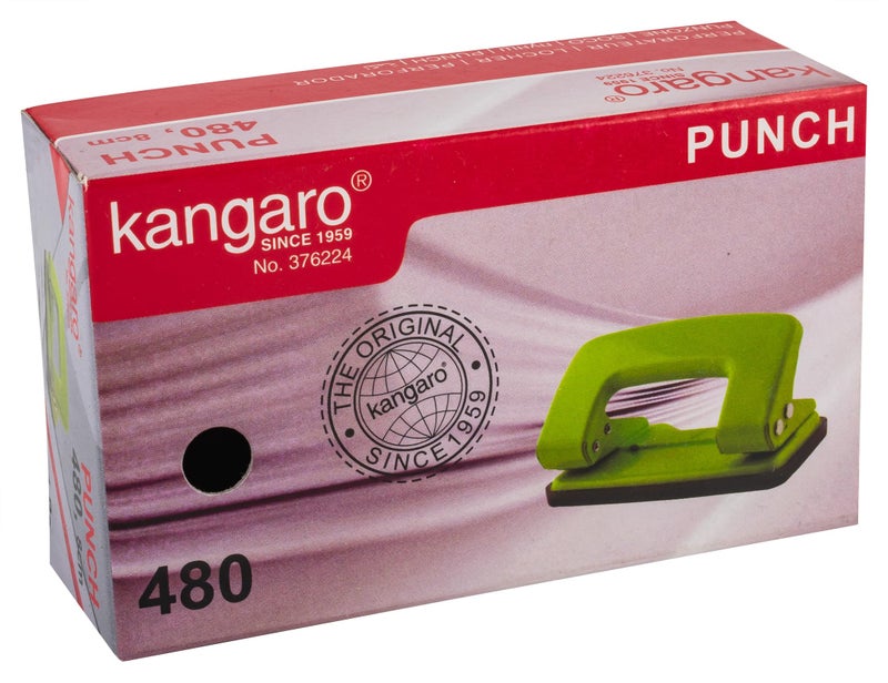 Kangaro Desk Essentials DP-480 2 Hole Heavy Duty Metal Paper Punch | Removable Chip Tray | 12 Sheets Capacity | Office Essentials | Pack of 1 | Color May Vary - Image 4