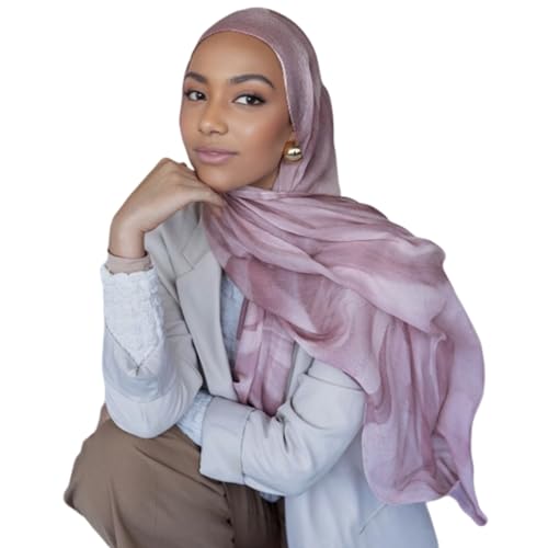 ZGMYC Women's Watercolor Floral Print Hijab Scarf Soft Modal Cotton Muslim Head Wraps Shawls Fahion Islamic Instant Hijab - Image 4