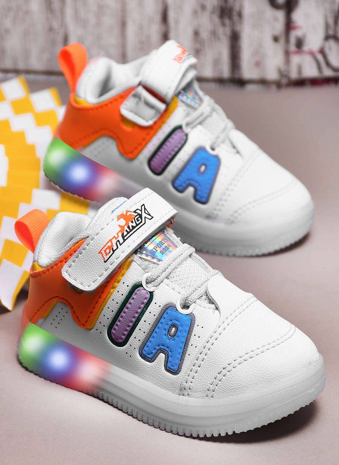KATS Unisex Kids LED Sneakers with Velcro Closure - Image 1