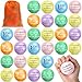 Glimin 48 Pcs Motivational Stress Balls Gifts Bulk Colorful Inspirational Quote Stress Balls with Drawstring Bag Hand Exercise Gifts for Office Anxiety Employee Staff Coworker AdultVibrant Color - Image 2