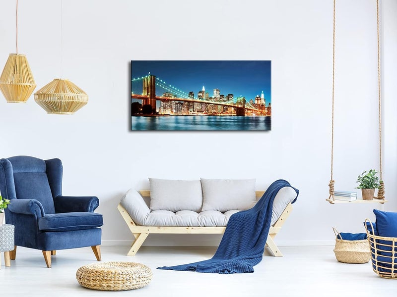 Pyradecor Large Modern New York Cityscape Canvas Wall Art - Image 2