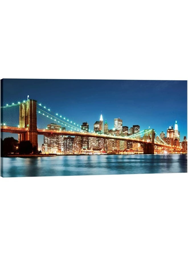 Pyradecor Large Modern New York Cityscape Canvas Wall Art - Image 1