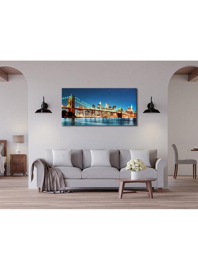 Pyradecor Large Modern New York Cityscape Canvas Wall Art - Image 3