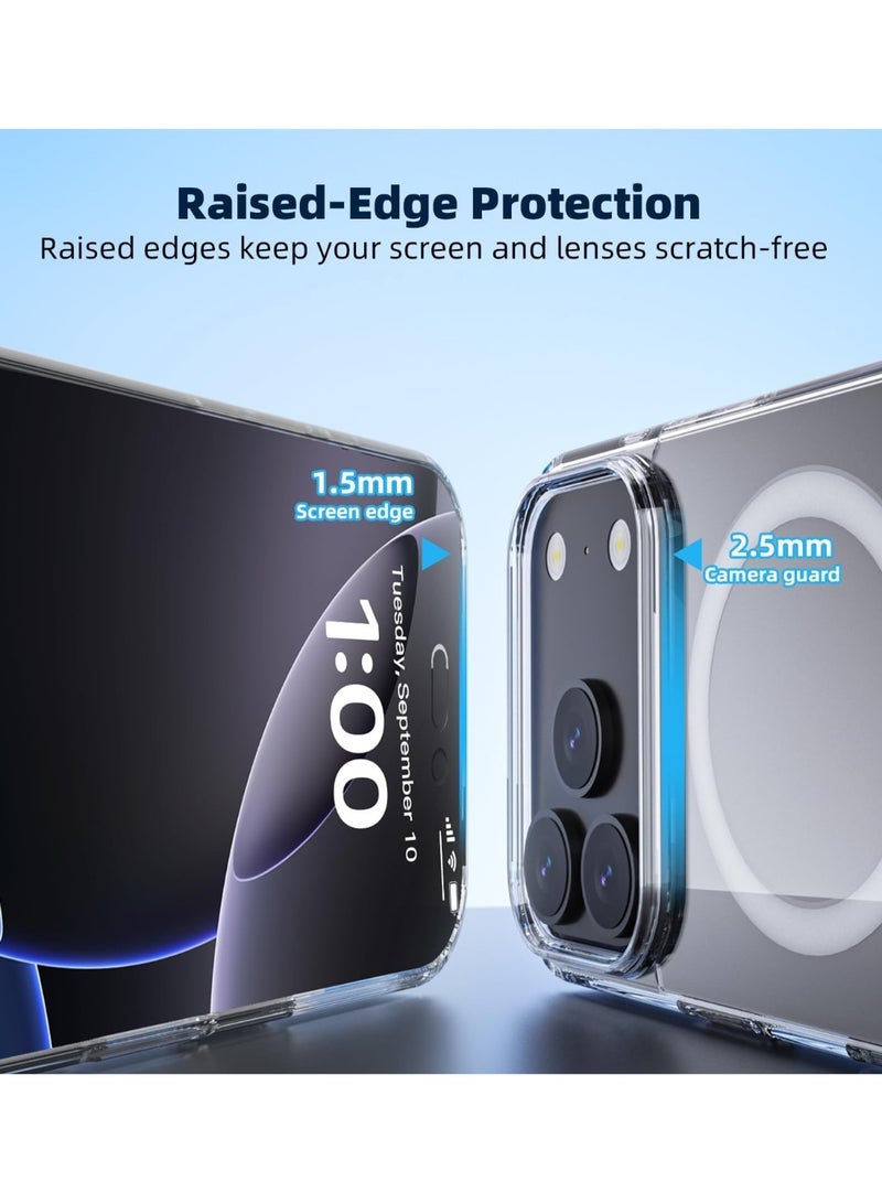 iPhone 17 Pro Max Magnetic Clear Case | Anti-Yellowing & Scratch-Resistant | Shockproof with Air Guard Corners | Strong MagSafe Compatible Case - Image 4
