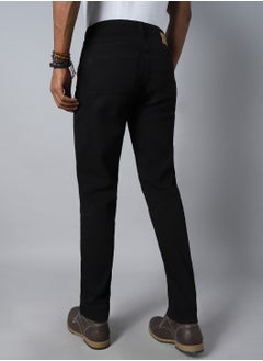 HIGH STAR Black Straight Fit Jeans for Men, Stretchable Comfort  - Image 3