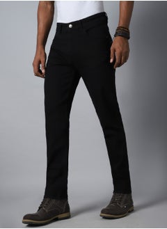 HIGH STAR Black Straight Fit Jeans for Men, Stretchable Comfort  - Image 5