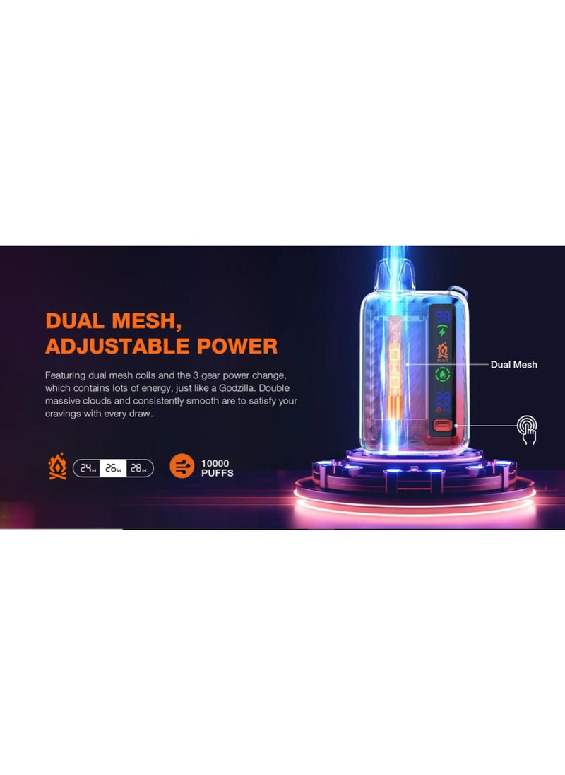 KeyStone - Gozila Vape Grape Rasperry Flavour With up to 20,000 Puffs - Image 1