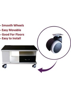 GROWVIBE CRAFT Growvibe Heavy Duty White Plate Twin Caster Wheels Tyres Suitable for All Office Chairs Appliance Furniture Caster  - Image 5