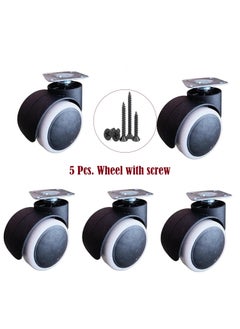 GROWVIBE CRAFT Growvibe Heavy Duty White Plate Twin Caster Wheels Tyres Suitable for All Office Chairs Appliance Furniture Caster  - Image 2