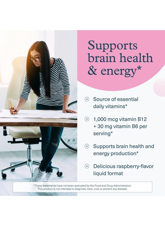 Youtheory Vitamin B12 B6, Daily Energy and Brain Support Supplement, Liquid Raspberry Flavor, 12 - 1oz Single Serving Packets - Image 3