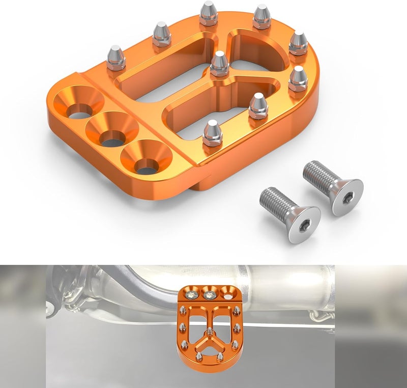 NICECNC Orange Rear Foot Brake Lever Peg Pad Extension Enlarge Compatible with KTM 390 Adventure 2020 2021,690 Enduro R 2008-2021,690 SMC R 2019-2021,1050/1090/1190 Adventure/R SEE FITMENT! - Image 1