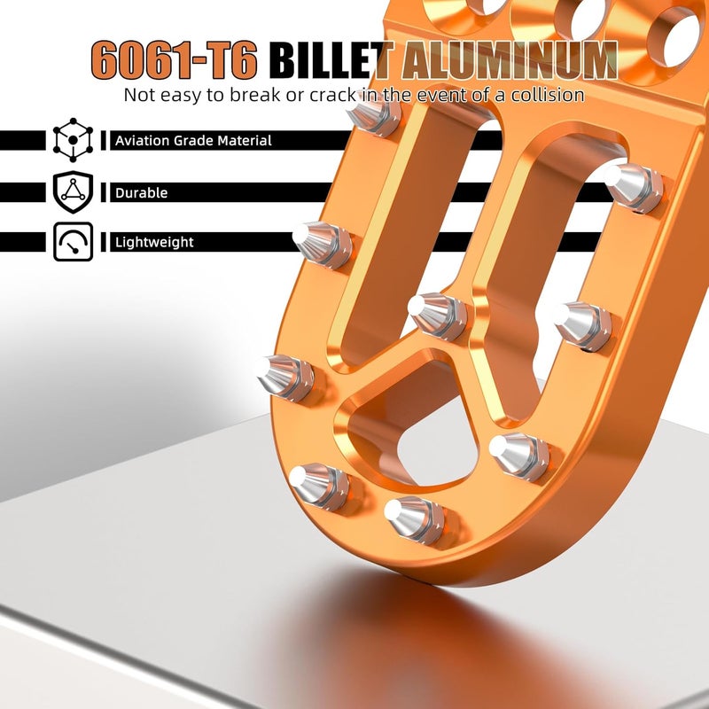 NICECNC Orange Rear Foot Brake Lever Peg Pad Extension Enlarge Compatible with KTM 390 Adventure 2020 2021,690 Enduro R 2008-2021,690 SMC R 2019-2021,1050/1090/1190 Adventure/R SEE FITMENT! - Image 5