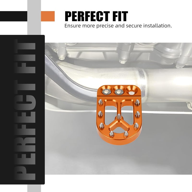 NICECNC Orange Rear Foot Brake Lever Peg Pad Extension Enlarge Compatible with KTM 390 Adventure 2020 2021,690 Enduro R 2008-2021,690 SMC R 2019-2021,1050/1090/1190 Adventure/R SEE FITMENT! - Image 2