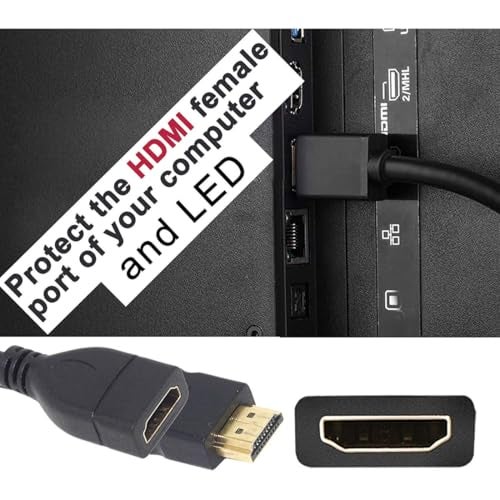 Upix Male to Female HDMI Extension Cable 1.3 Meters (4.3 Feet) - Supports 4K 3D Resolution, Works with Xbox, PS3/PS4, Blu Ray Player, HDTV, Laptop/PC, Chromecast, and Android TV, Black - Image 4