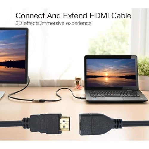 Upix Male to Female HDMI Extension Cable 1.3 Meters (4.3 Feet) - Supports 4K 3D Resolution, Works with Xbox, PS3/PS4, Blu Ray Player, HDTV, Laptop/PC, Chromecast, and Android TV, Black - Image 5