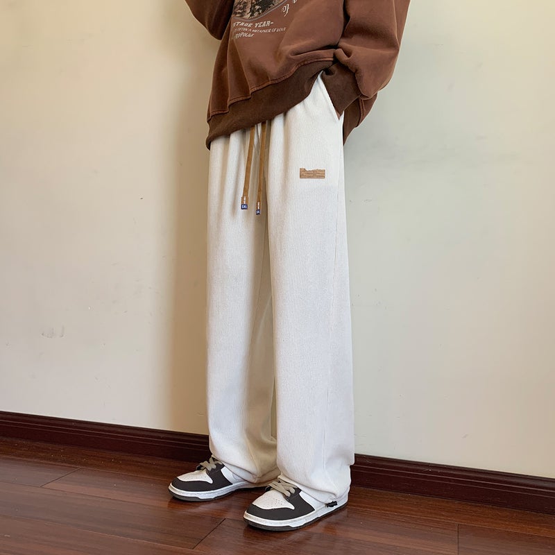 American Style Straight Pants Autumn Hong Kong Style Ins All-Match Boys Casual Pants Couple High Street Trendy Brand Wide-Leg Sports Pants - Image 2