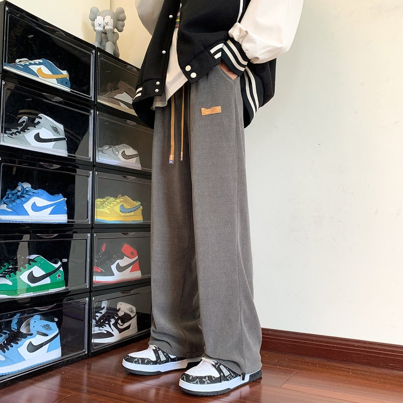 American Style Straight Pants Autumn Hong Kong Style Ins All-Match Boys Casual Pants Couple High Street Trendy Brand Wide-Leg Sports Pants - Image 5