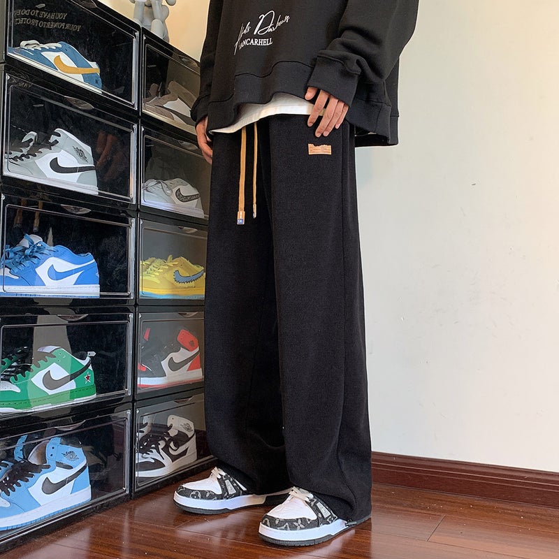 American Style Straight Pants Autumn Hong Kong Style Ins All-Match Boys Casual Pants Couple High Street Trendy Brand Wide-Leg Sports Pants - Image 4