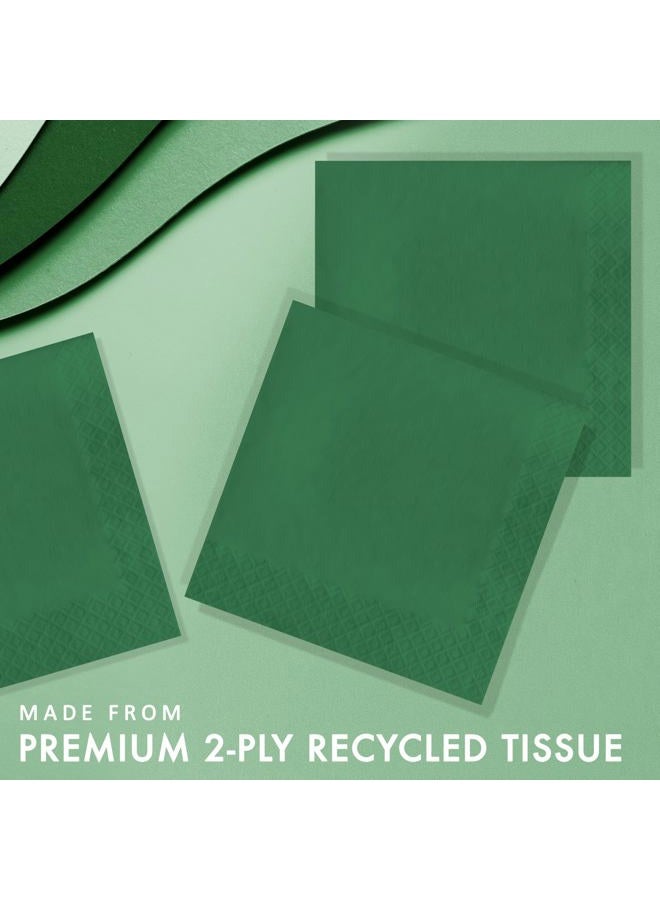 CREATIVE CONVERTING Touch of Color 2-Ply 50 Count Paper Lunch Napkins, Emerald Green - Image 2
