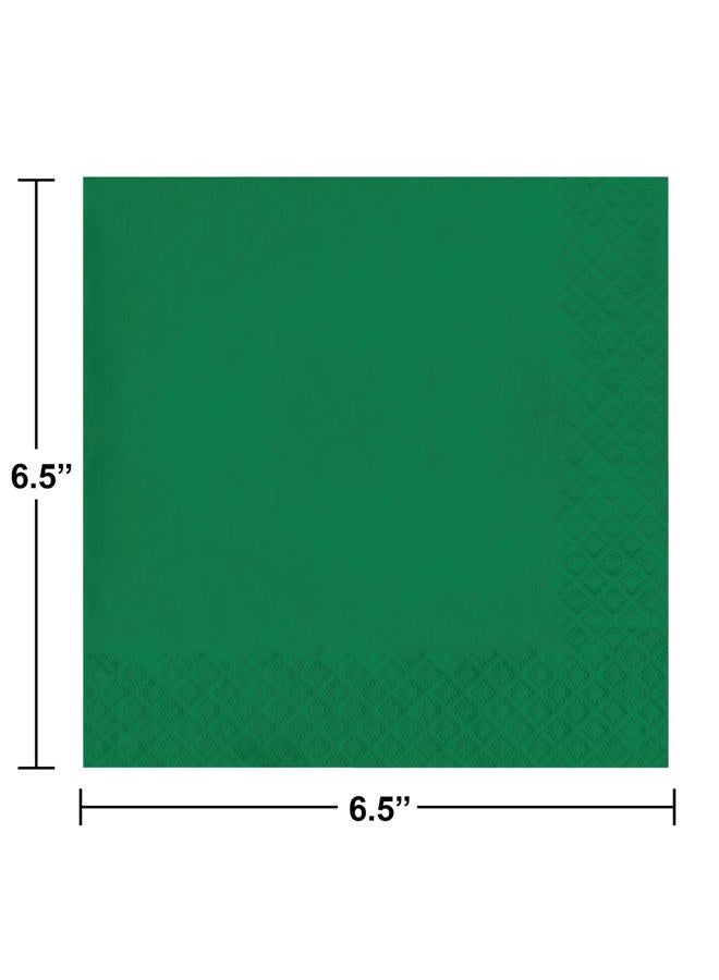 CREATIVE CONVERTING Touch of Color 2-Ply 50 Count Paper Lunch Napkins, Emerald Green - Image 3